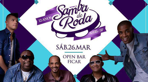 Samba de Roda será neste sábado, 26