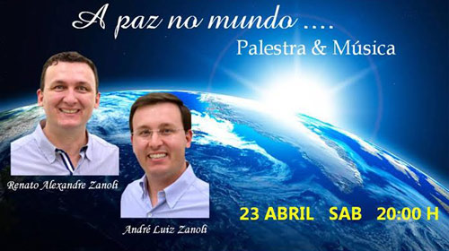 Palestra espírita deste sábado, 23, discute o tema A Paz no Mundo