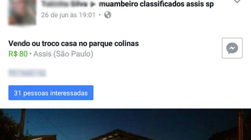 Apesar de ser ilegal, moradores anunciam venda de casas do MCMV, em Assis