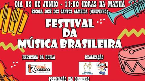 Escola Grupinho promove Festival de Música e venda de pasteis neste sábado