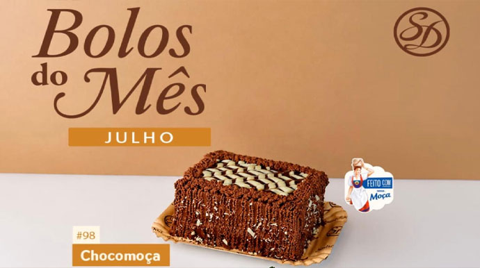 Sodiê Doces Assis lança promoções de julho com bolos especiais, opção zero açúcar e café grátis na compra de coxinhas