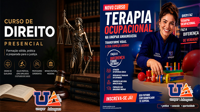 Unopar Anhanguera Assis destaca cursos de Direito Presencial e Terapia Ocupacional Semipresencial com formação de excelência FOTO: Divulgação
